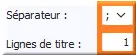 Configuration du fichier CSV